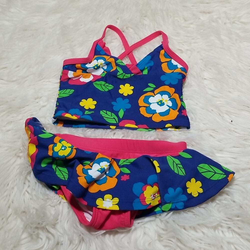 Wave Zone Baby Floral 2 Piece Bikini Swimsuit Size 3-6M